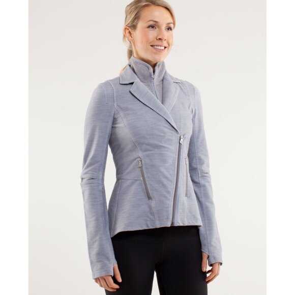 Lululemon Ride On Blazer Jacket, Heathered Gray Fossil, Size 8 - Picture 1 of 10